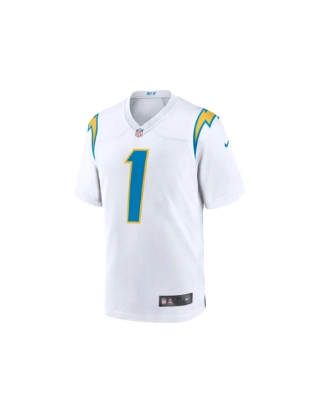 Mens Los Angeles Chargers Quentin Johnston White Away Game Jersey