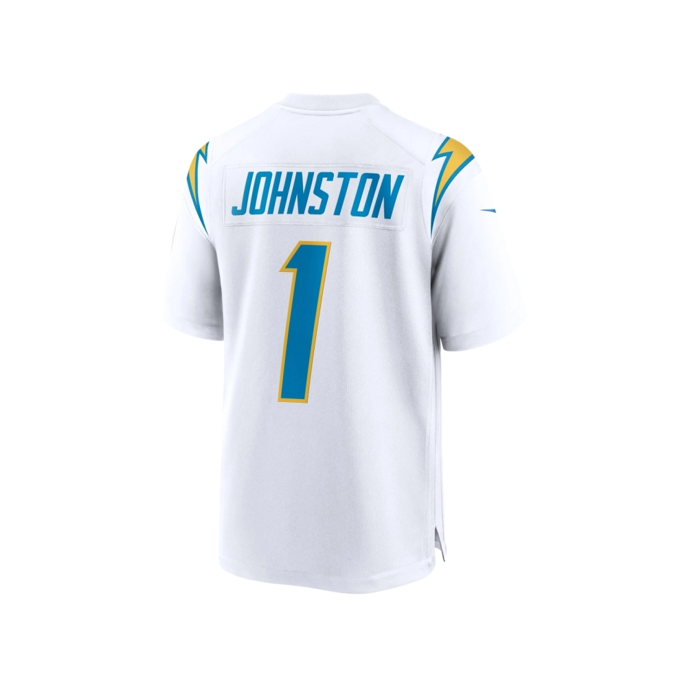 Mens Los Angeles Chargers Quentin Johnston White Away Game Jersey