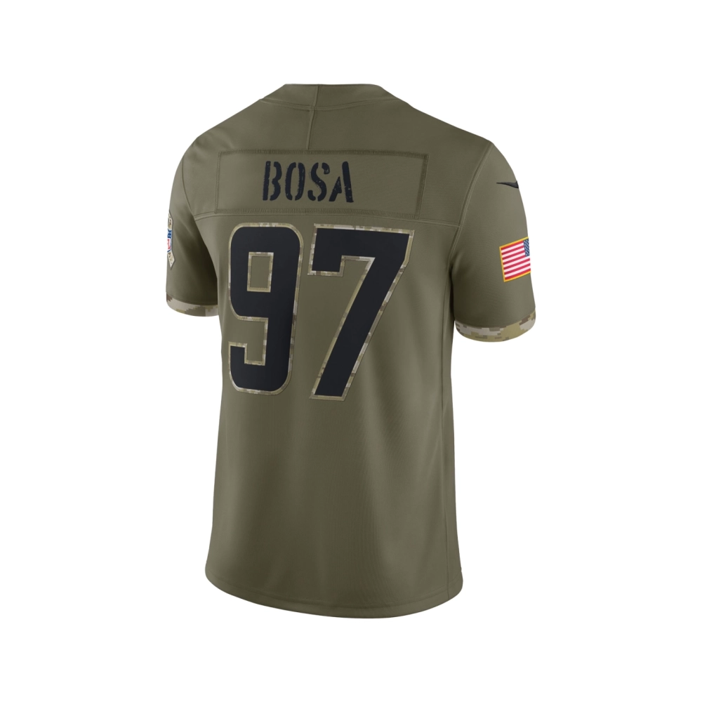 Mens Los Angeles Chargers Olive 2022 Salute To Service Limited Jersey