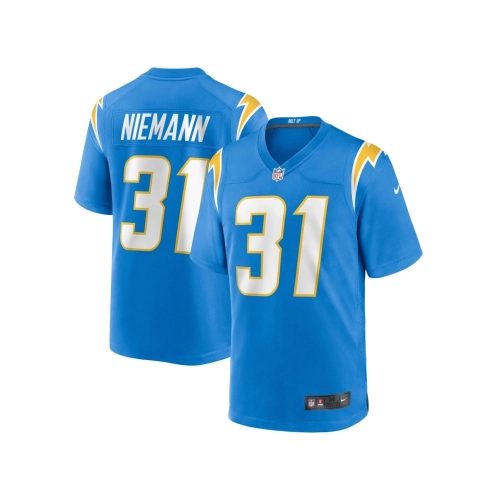 Mens Los Angeles Chargers Nick Niemann Powder Blue Game Player Jersey