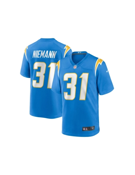 Mens Los Angeles Chargers Nick Niemann Powder Blue Game Player Jersey