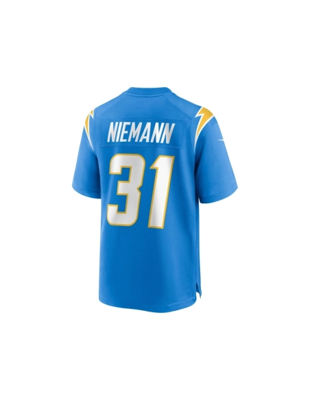 Mens Los Angeles Chargers Nick Niemann Powder Blue Game Player Jersey