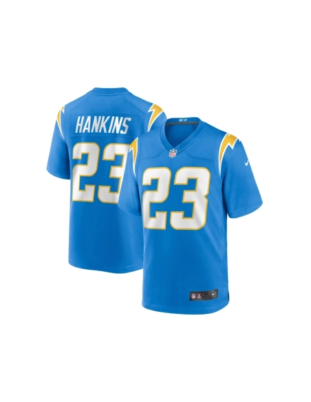 Mens Los Angeles Chargers Matt Hankins Powder Blue Team Game Jersey