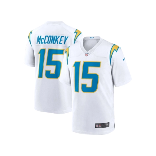 Mens Los Angeles Chargers Ladd McConkey White Game Jersey