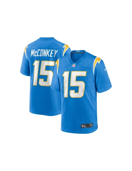 Mens Los Angeles Chargers Ladd McConkey Powder Blue 2024 NFL Draft Player Game Jersey