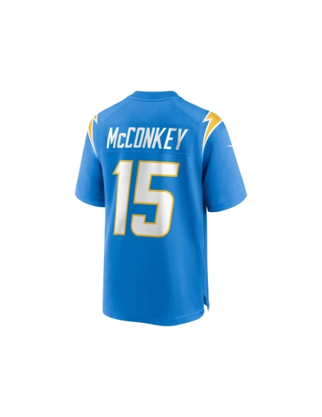 Mens Los Angeles Chargers Ladd McConkey Powder Blue 2024 NFL Draft Player Game Jersey