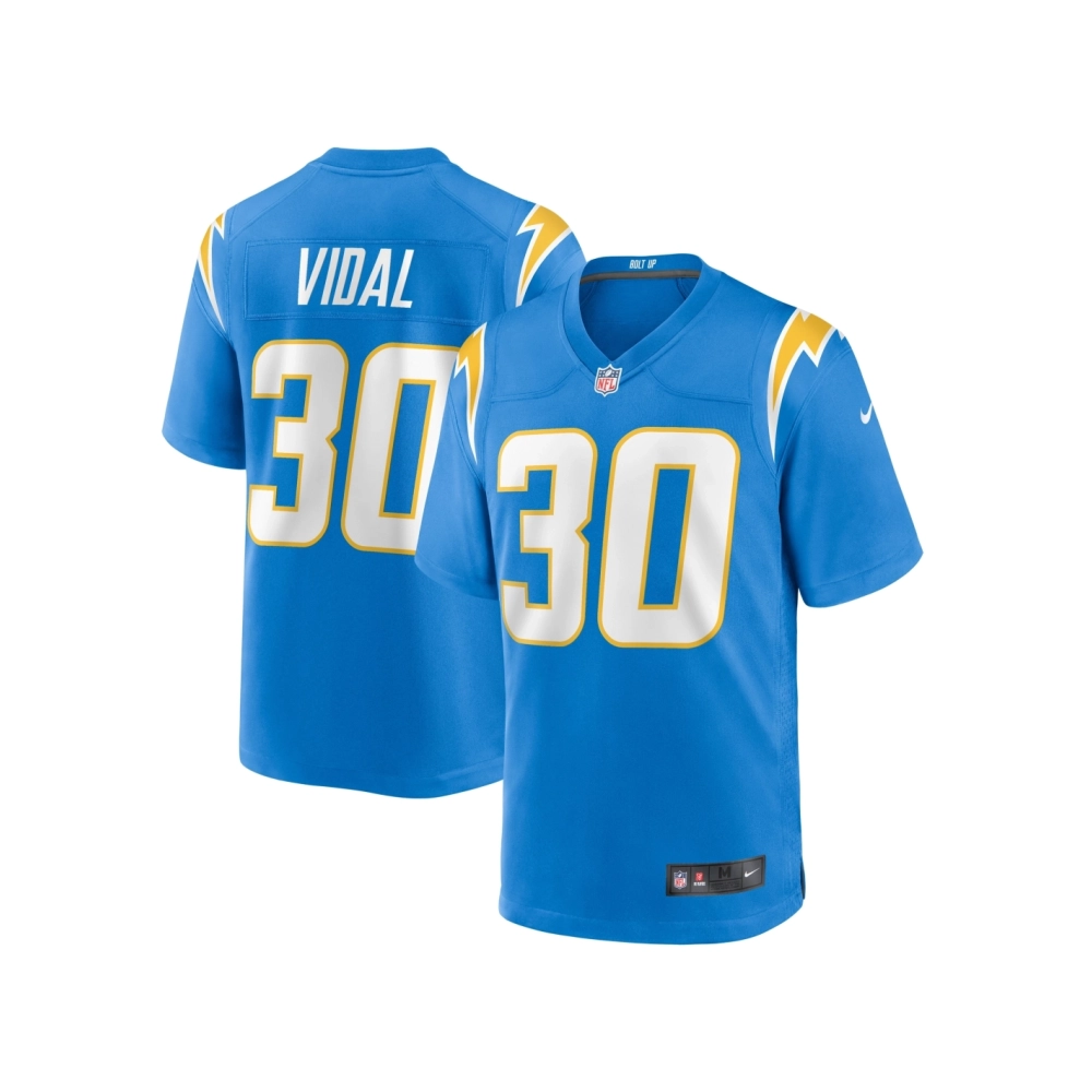 Mens Los Angeles Chargers Kimani Vidal Powder Blue Team Game Jersey