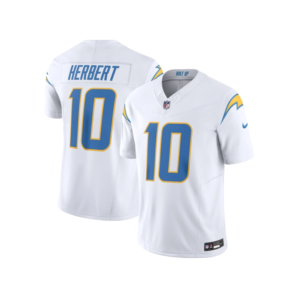 Mens Los Angeles Chargers Justin Herbert White Vapor F.U.S.E. Limited Jersey