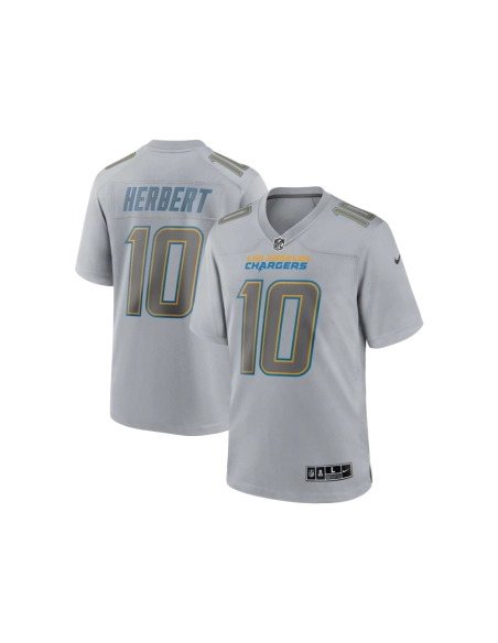 Mens Los Angeles Chargers Justin Herbert Gray Atmosphere Fashion Game Jersey