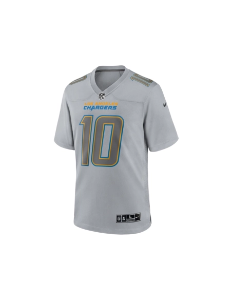 Mens Los Angeles Chargers Justin Herbert Gray Atmosphere Fashion Game Jersey