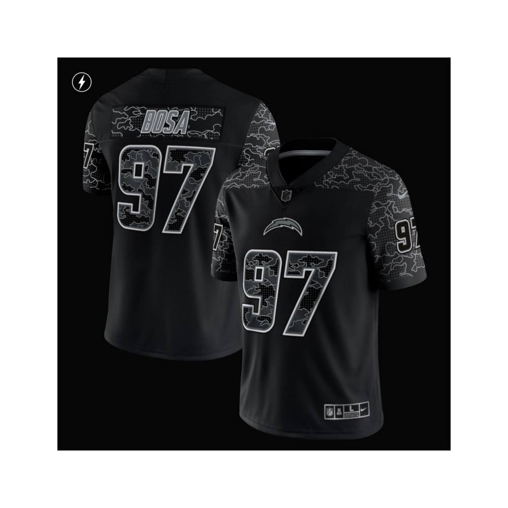 Mens Los Angeles Chargers Joey Bosa Black RFLCTV Limited Jersey