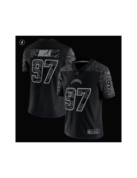 Mens Los Angeles Chargers Joey Bosa Black RFLCTV Limited Jersey