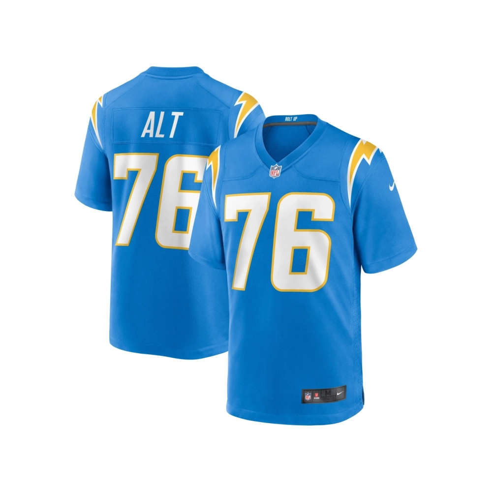 Mens Los Angeles Chargers Joe Alt Powder Blue 2024 NFL Draft First Round Pick Player Game Jersey