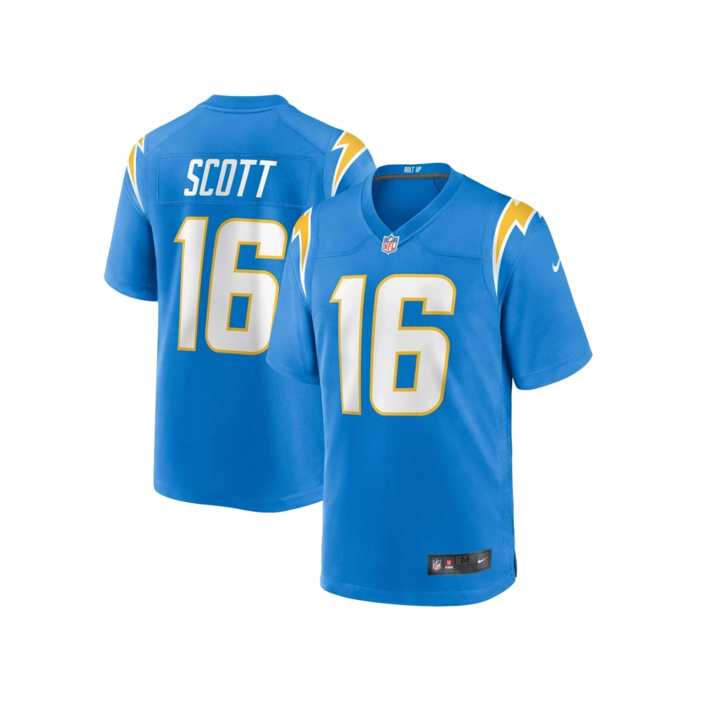 Mens Los Angeles Chargers JK Scott Powder Blue Game Jersey