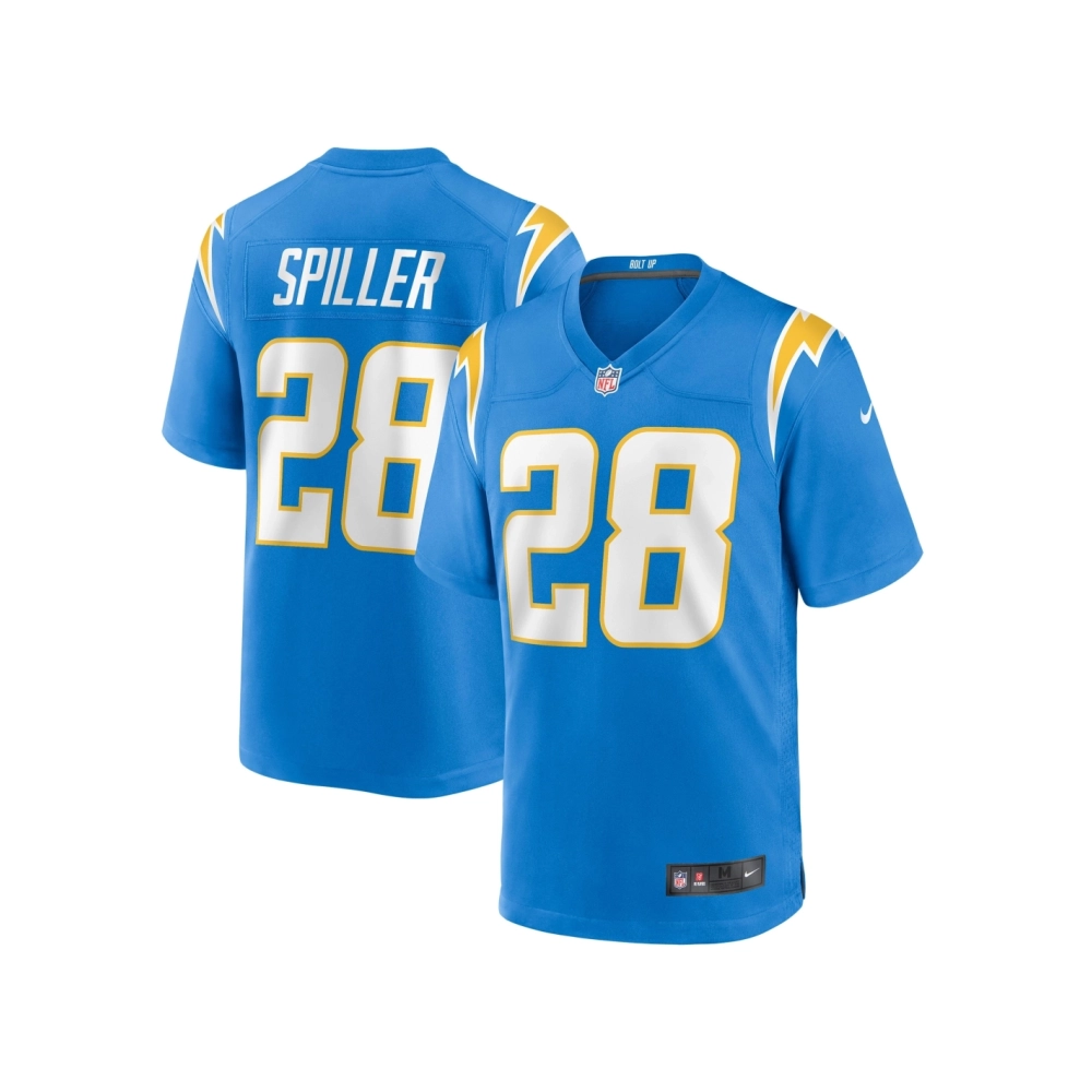 Mens Los Angeles Chargers Isaiah Spiller Powder Blue Game Jersey
