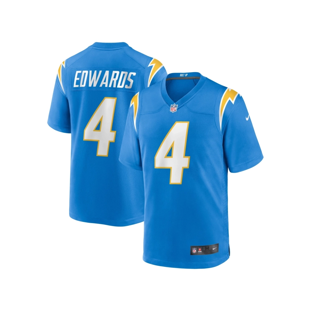 Mens Los Angeles Chargers Gus Edwards Powder Blue Game Jersey