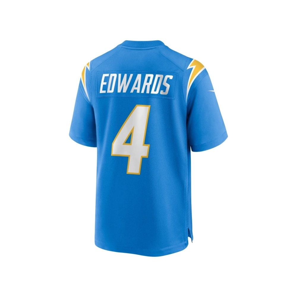 Mens Los Angeles Chargers Gus Edwards Powder Blue Game Jersey