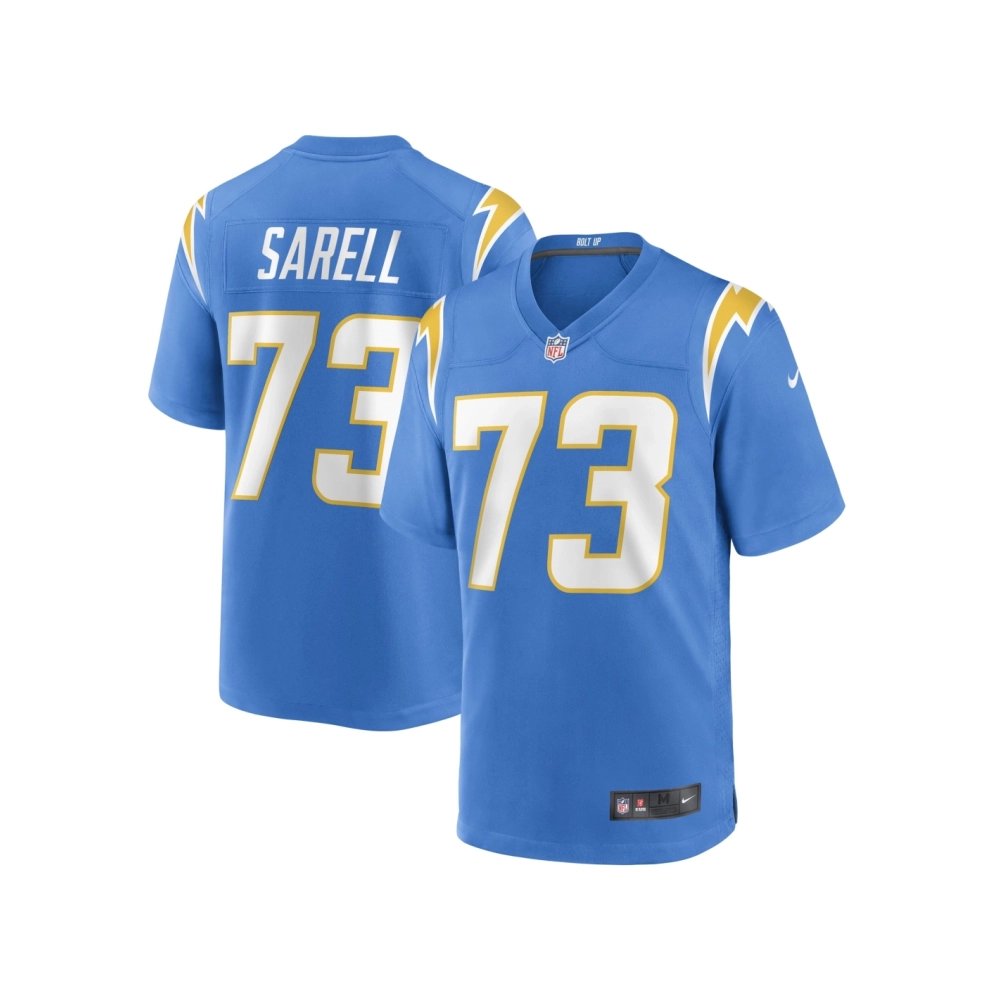 Mens Los Angeles Chargers Foster Sarell Powder Blue Game Player Jersey