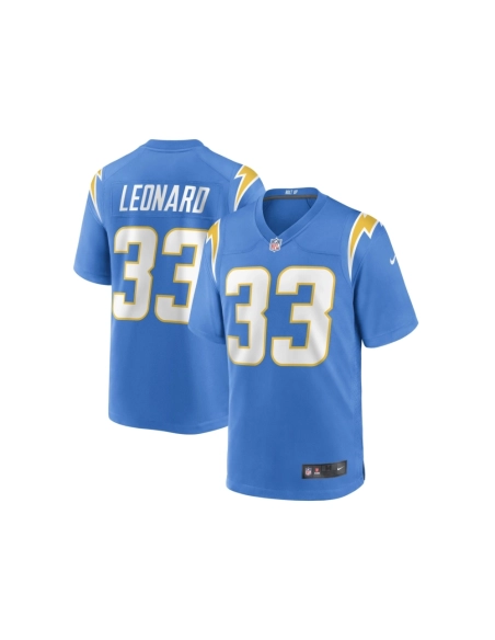 Mens Los Angeles Chargers Deane Leonard Powder Blue Game Player Jersey