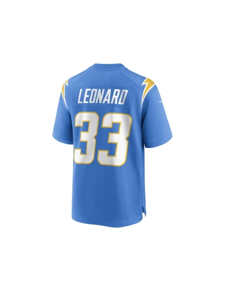 Mens Los Angeles Chargers Deane Leonard Powder Blue Game Player Jersey