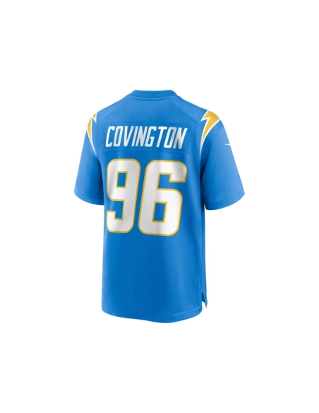 Mens Los Angeles Chargers Christian Covington Powder Blue Team Game Jersey