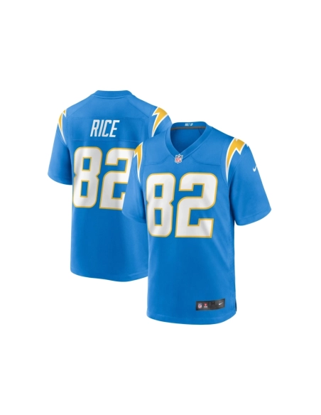 Mens Los Angeles Chargers Brenden Rice Powder Blue Team Game Jersey