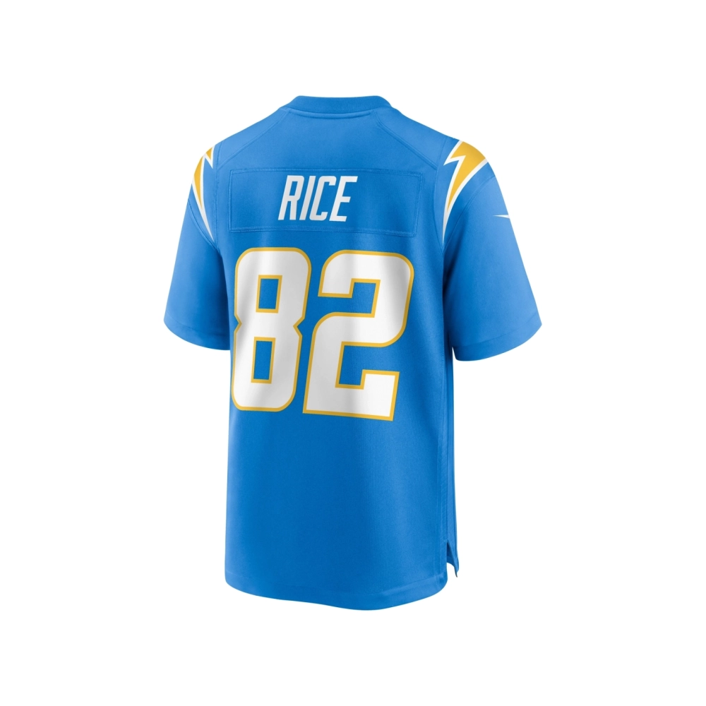 Mens Los Angeles Chargers Brenden Rice Powder Blue Team Game Jersey