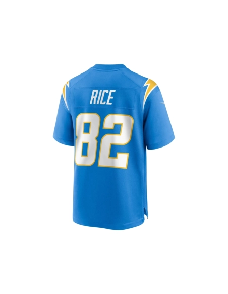 Mens Los Angeles Chargers Brenden Rice Powder Blue Team Game Jersey