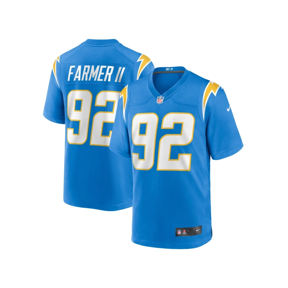 Mens Los Angeles Chargers Andrew Farmer Powder Blue Team Game Jersey