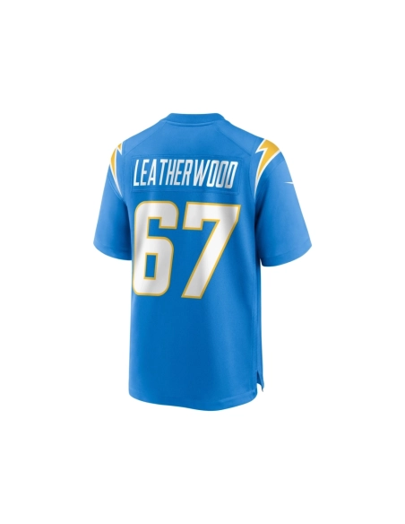 Mens Los Angeles Chargers Alex Leatherwood Powder Blue Team Game Jersey