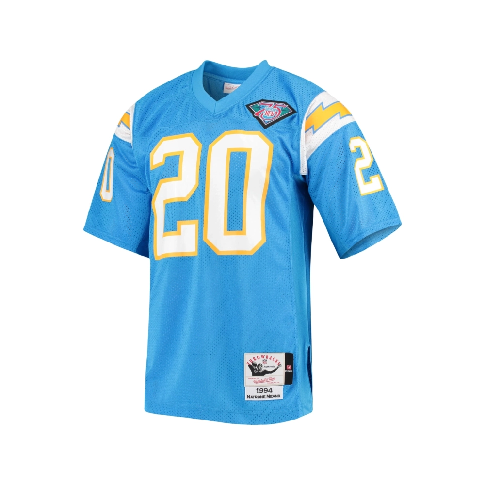 Mens Los Angeles Chargers 1994 Natrone Means Powder Blue Throwback Retired Player Jersey