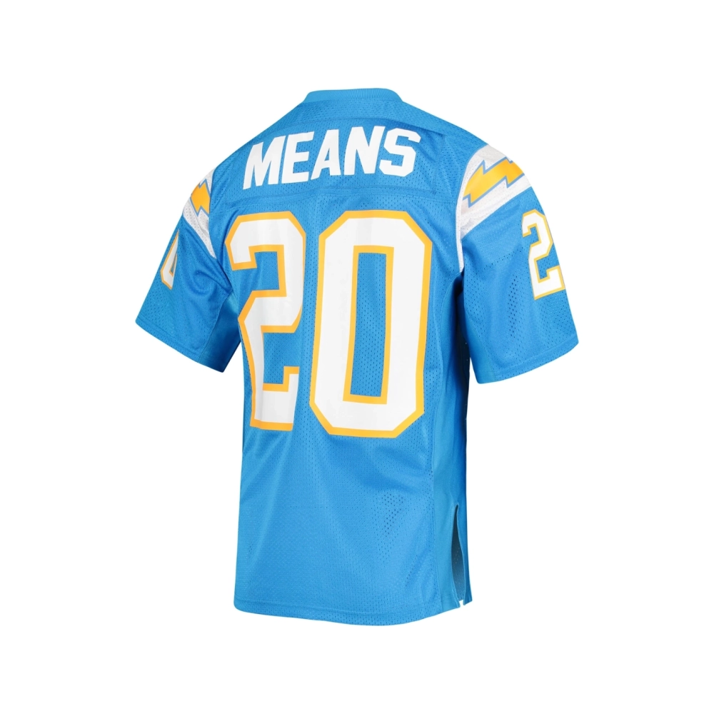 Mens Los Angeles Chargers 1994 Natrone Means Powder Blue Throwback Retired Player Jersey