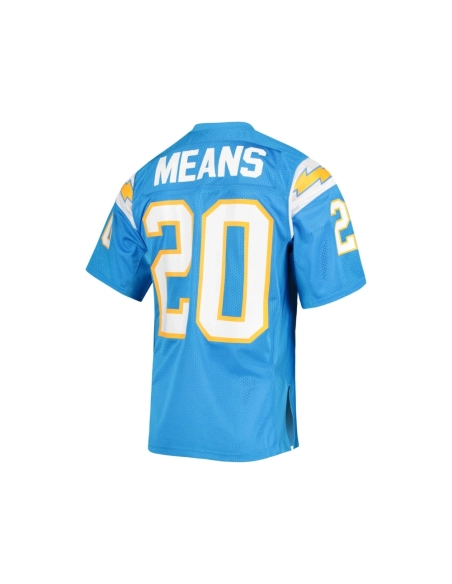 Mens Los Angeles Chargers 1994 Natrone Means Powder Blue Throwback Retired Player Jersey