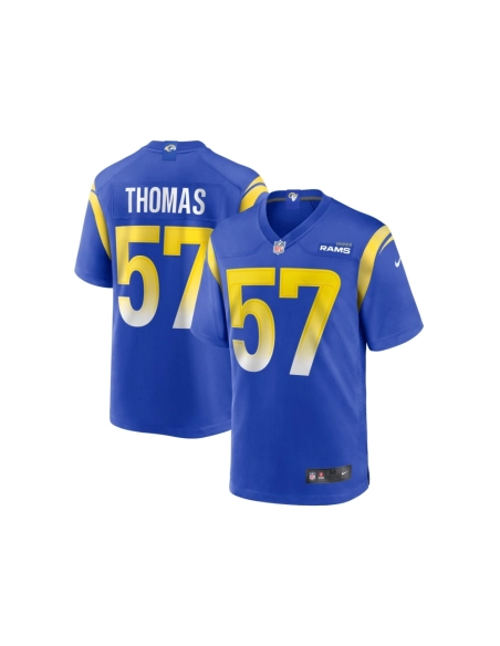 Mens Los Angeles Rams Zachary Thomas Royal Team Game Jersey