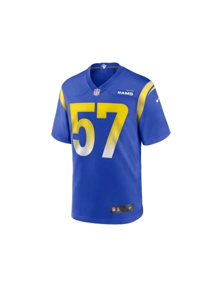 Mens Los Angeles Rams Zachary Thomas Royal Team Game Jersey