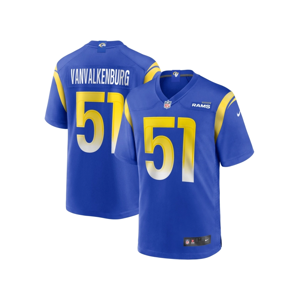Mens Los Angeles Rams Zach VanValkenburg Royal Team Game Jersey