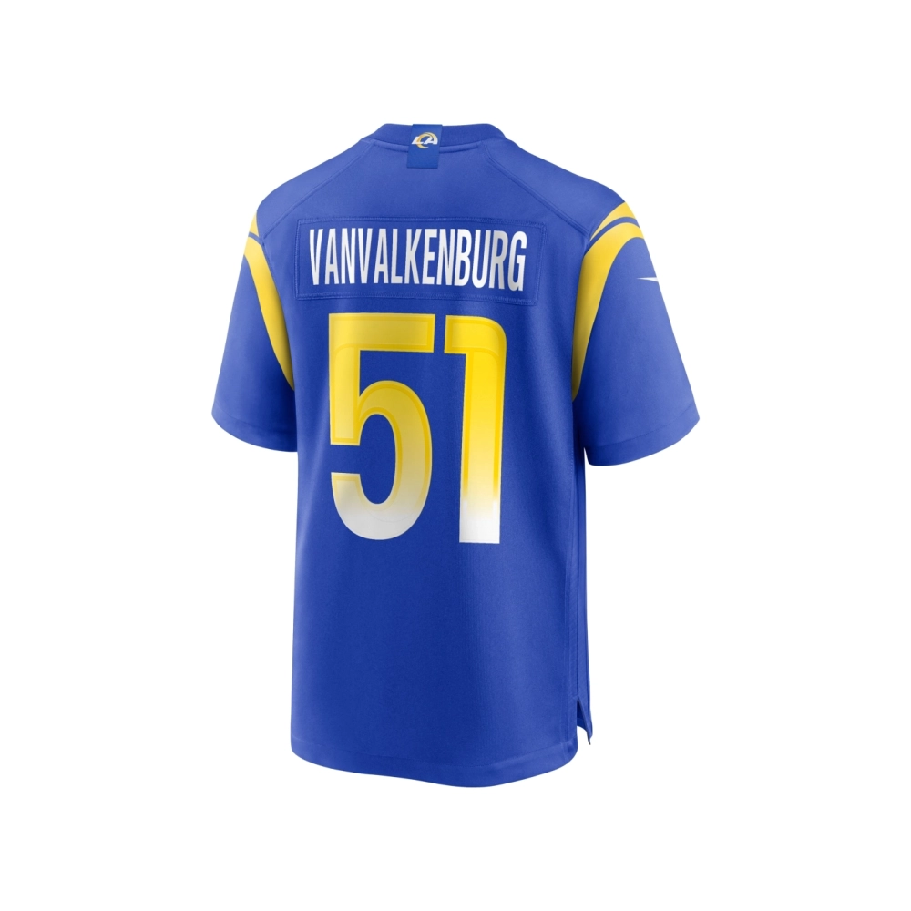 Mens Los Angeles Rams Zach VanValkenburg Royal Team Game Jersey
