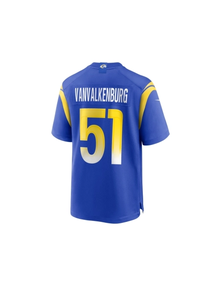 Mens Los Angeles Rams Zach VanValkenburg Royal Team Game Jersey