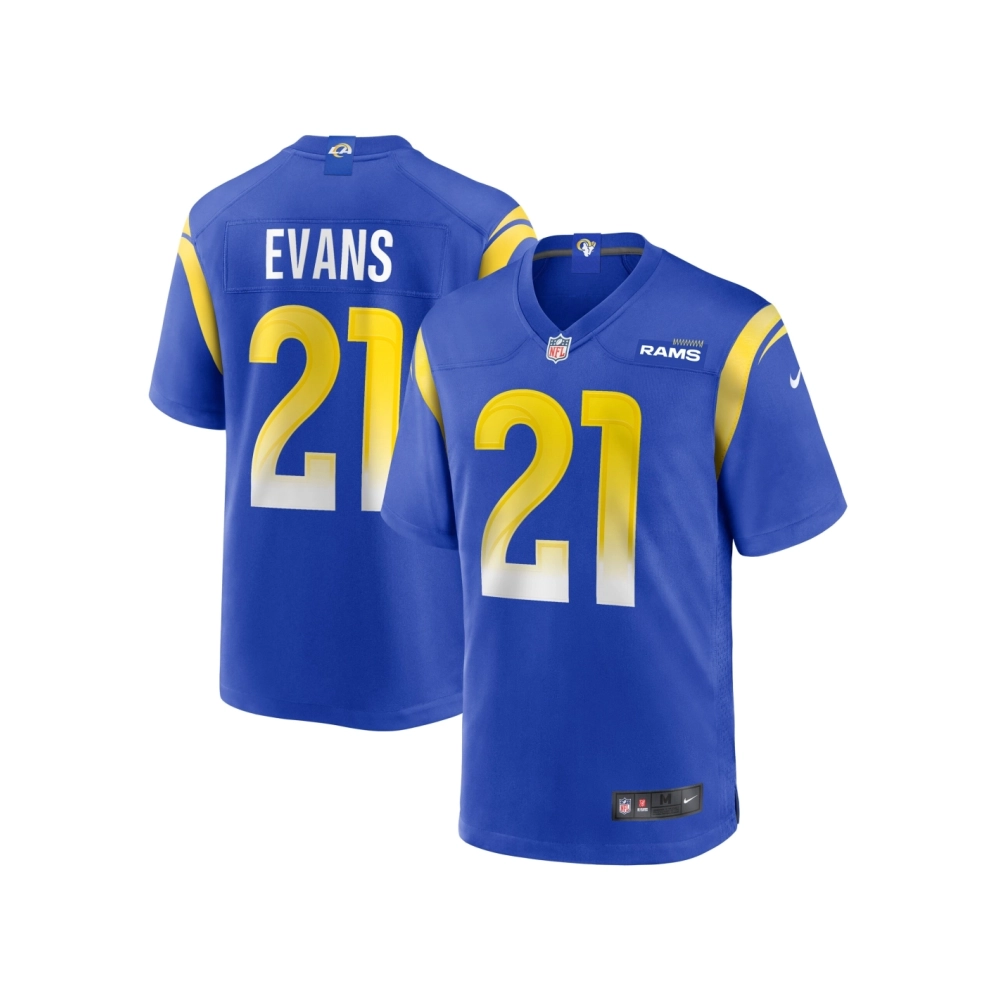 Mens Los Angeles Rams Zach Evans Royal Home Game Jersey