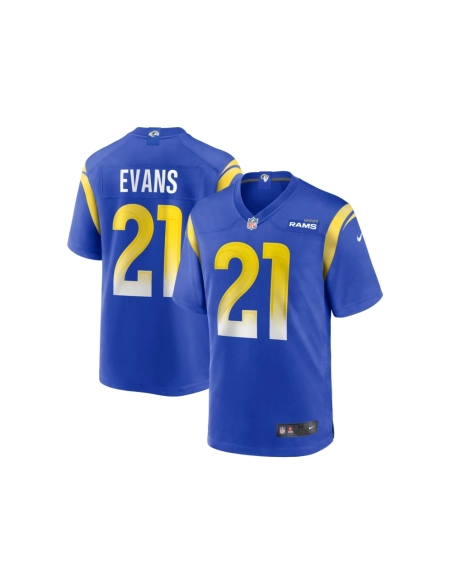 Mens Los Angeles Rams Zach Evans Royal Home Game Jersey