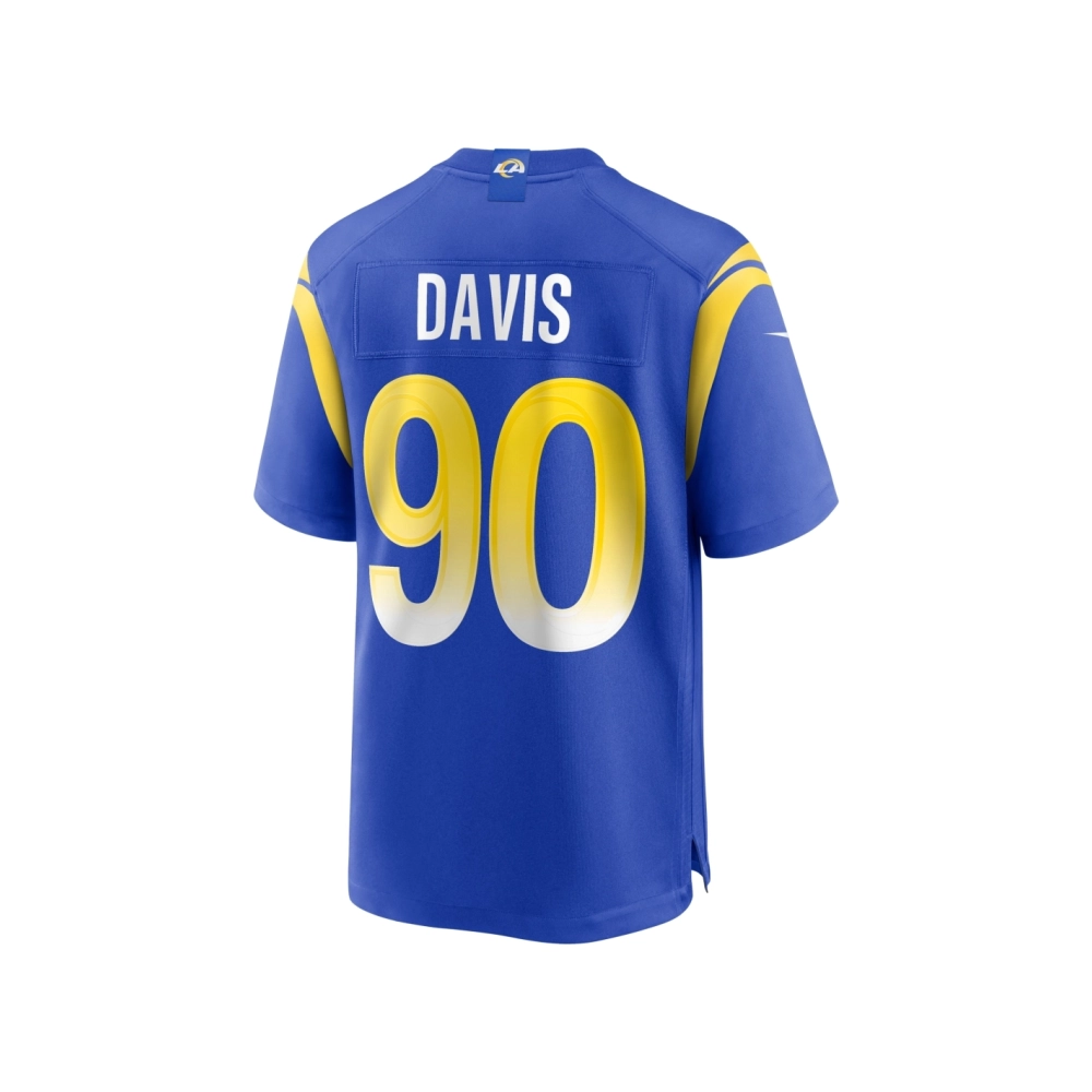 Mens Los Angeles Rams Tyler Davis Royal Team Game Jersey