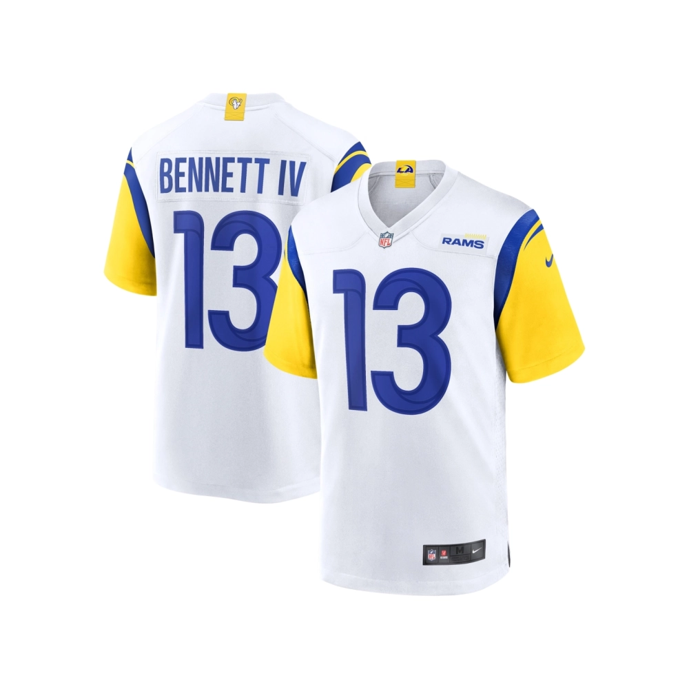 Mens Los Angeles Rams Stetson Bennett White Game Jersey
