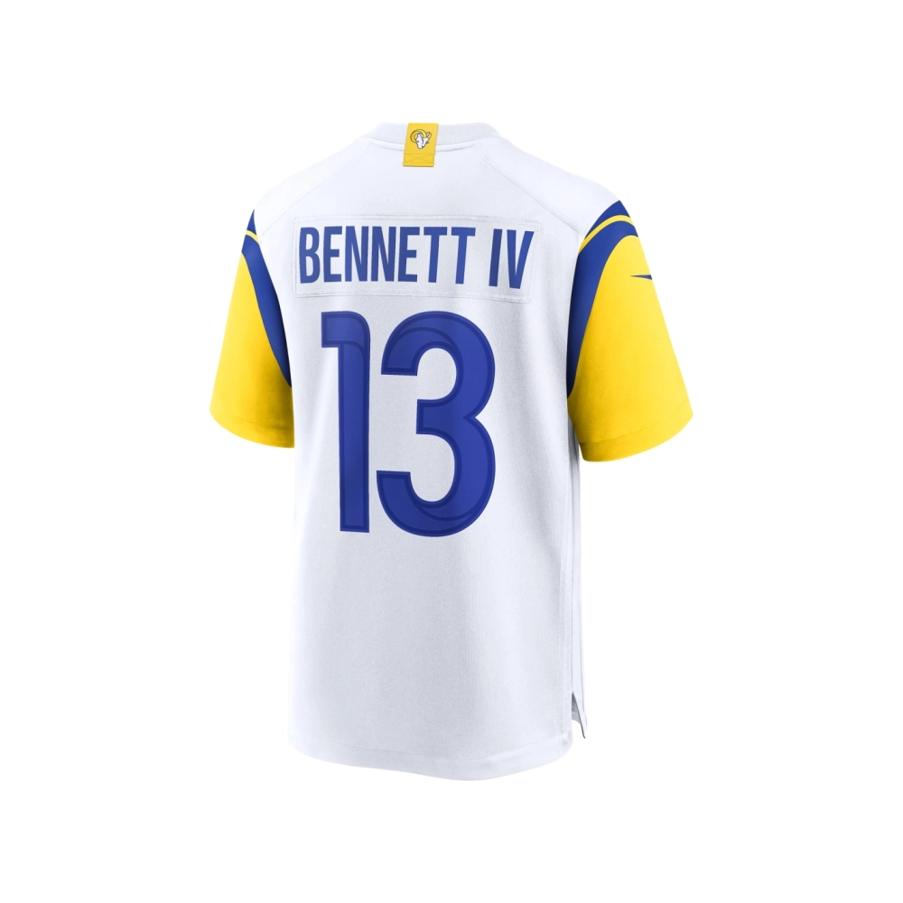 Mens Los Angeles Rams Stetson Bennett White Game Jersey
