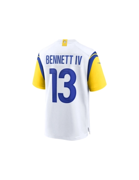 Mens Los Angeles Rams Stetson Bennett White Game Jersey