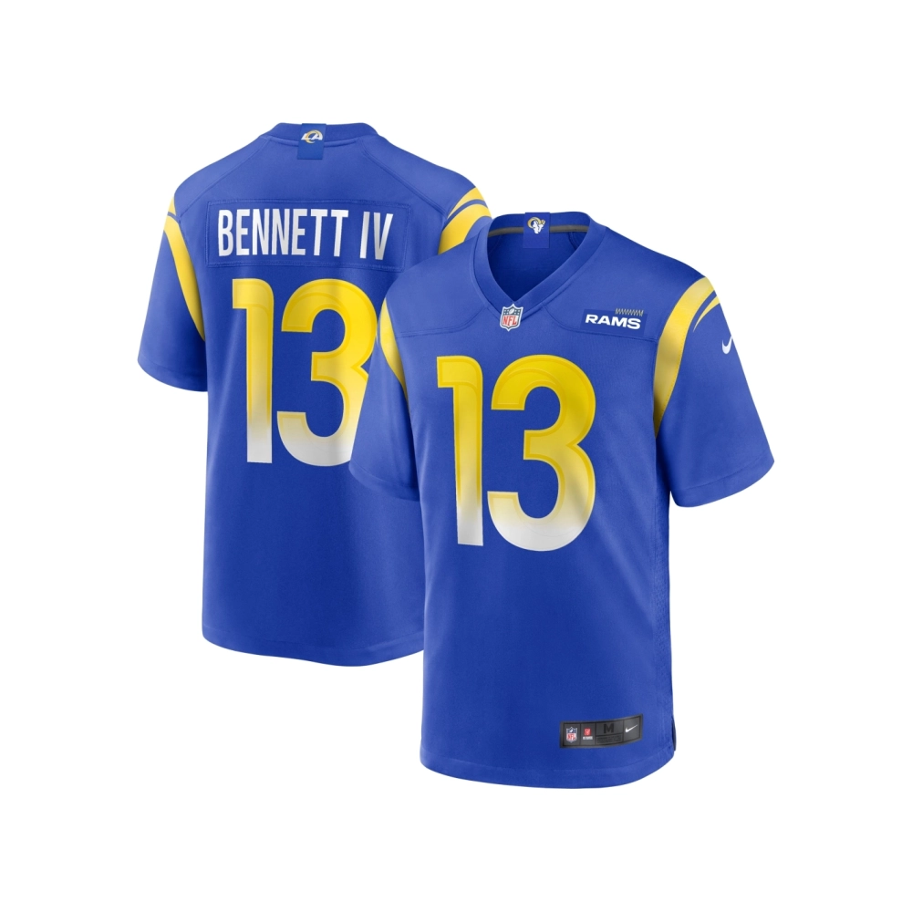 Mens Los Angeles Rams Stetson Bennett Royal Team Game Jersey