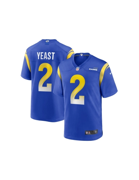 Mens Los Angeles Rams Russ Yeast Royal Home Game Jersey