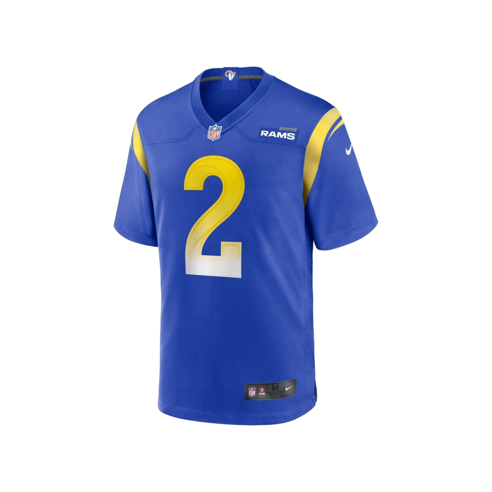 Mens Los Angeles Rams Russ Yeast Royal Home Game Jersey