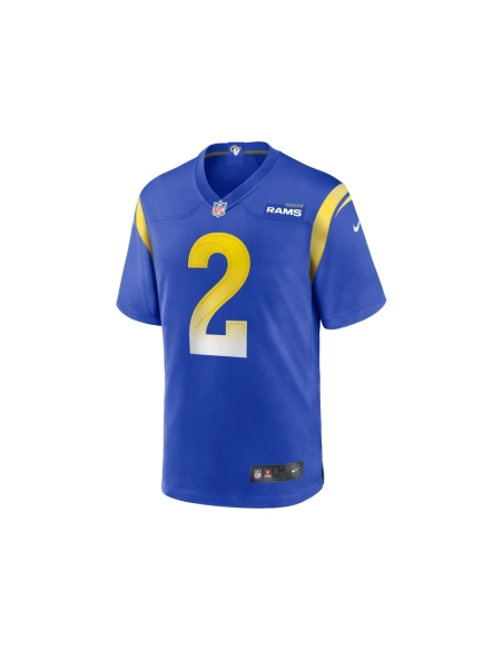Mens Los Angeles Rams Russ Yeast Royal Home Game Jersey