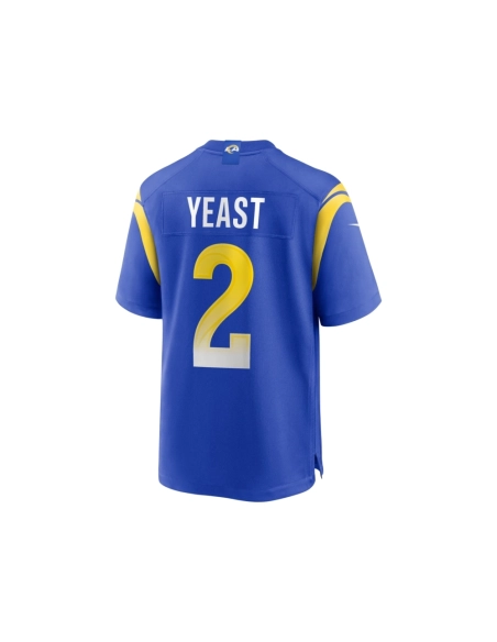 Mens Los Angeles Rams Russ Yeast Royal Home Game Jersey