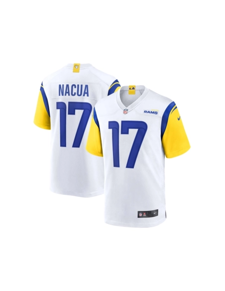 Mens Los Angeles Rams Puka Nacua White Game Jersey
